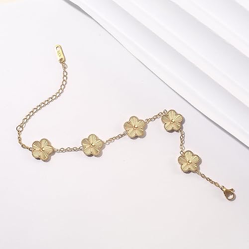Pulsera trebol de cinco hojas oro - additional image 20