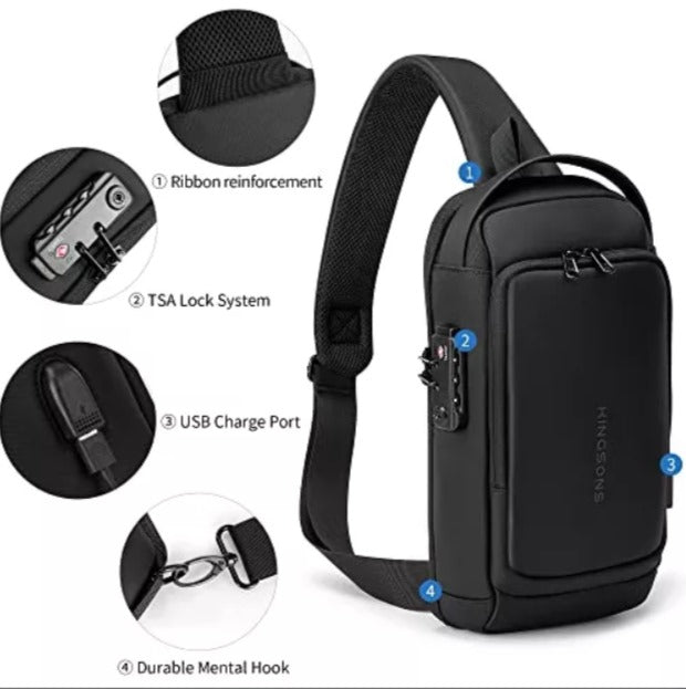 Bandolera antirrobo negro - additional image 6